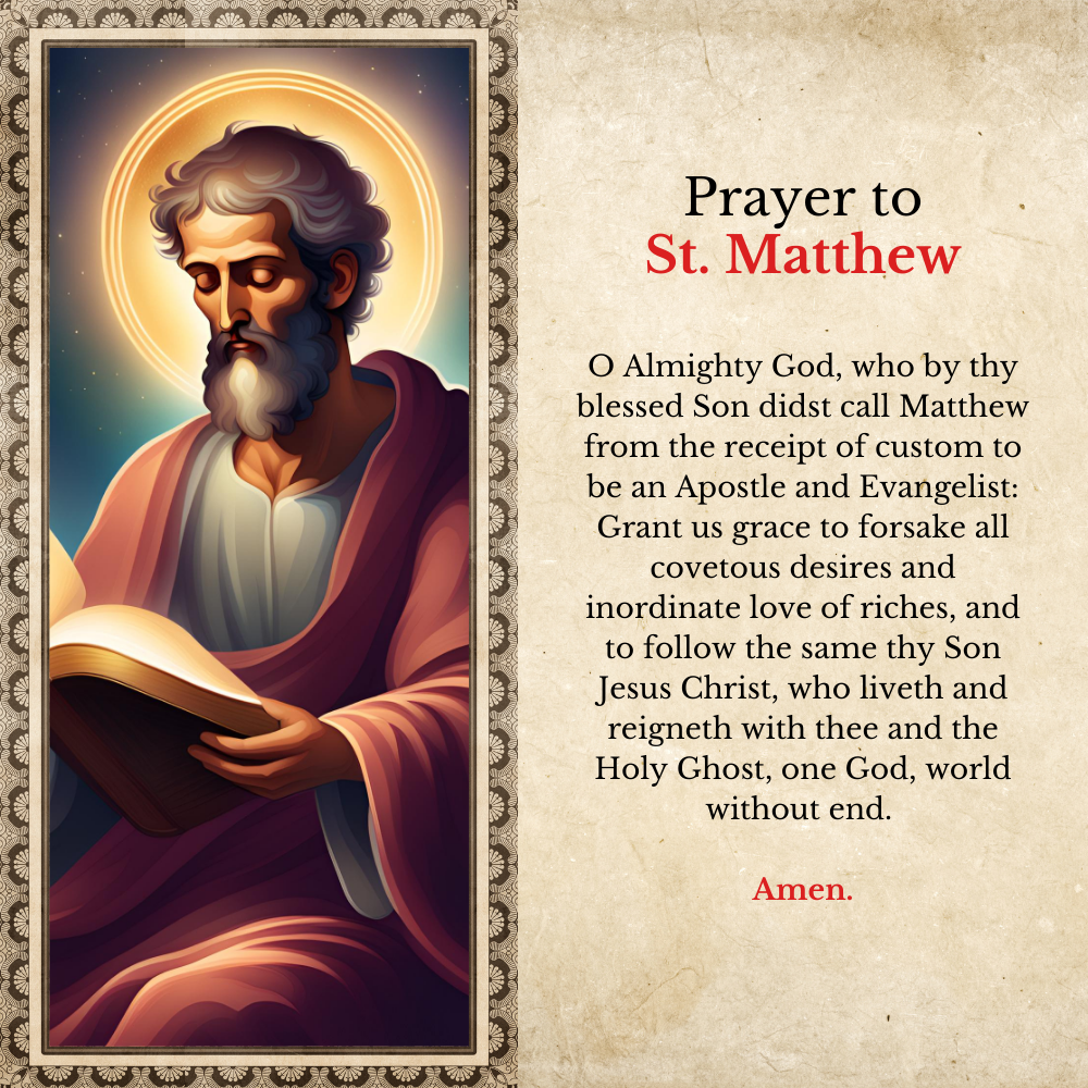 st matthew prayer card